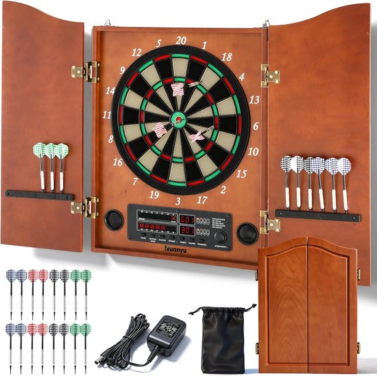 Elektronisch Dartbord - Dartspel Voor Thuis - Indoor Competitie - Automatische Score Telling - 69 x 69 x 52.5 cm van Merkloos
