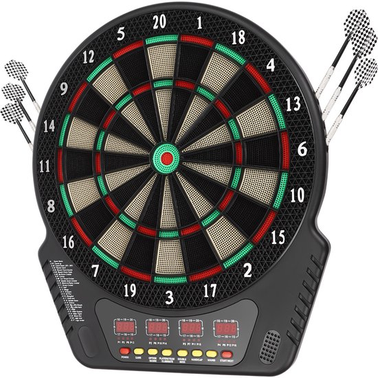 Elektronisch Dartbord met 27 Spelmodi en 6 Darts voor Tot 16 Spelers van Merkloos