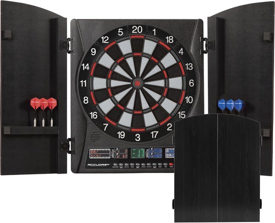 Elektronisch Dartbord met Kast voor 8 Spelers - 137 Spelvarianten van Merkloos