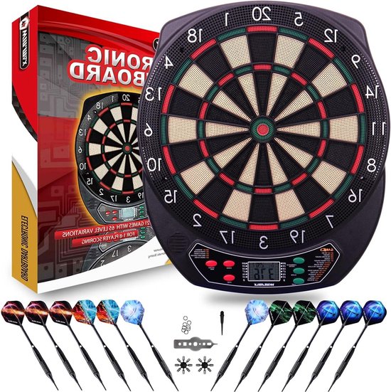 Elektronisch dartbord met PC SHAFTS - E-dartboards metaaldraad 27 spellen Dartbord van NordicTrack