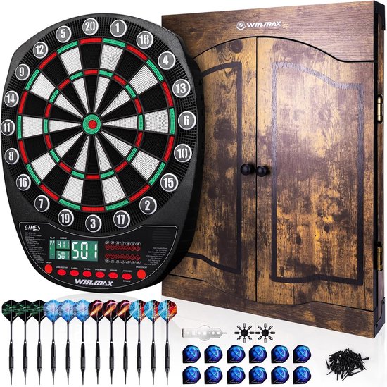 Elektronisch Dartbord - Soft Tip Bord - Spel en Plezier - 354 Spelvariaties - 50.8 cm Diameter - Met Lichten van Merkloos