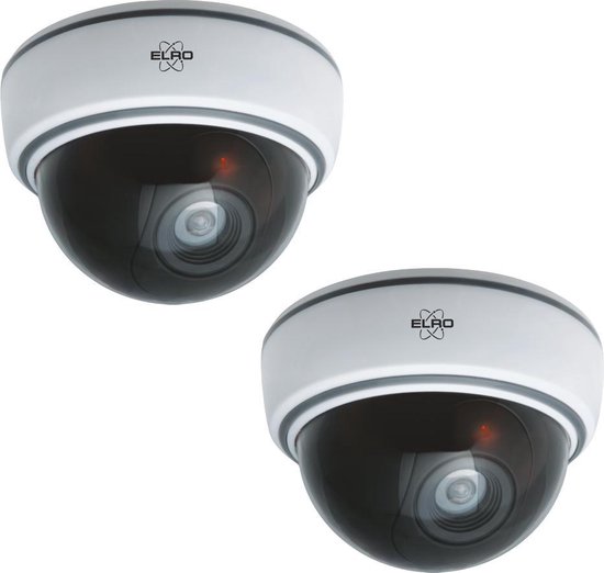 ELRO CDD15F Indoor Dummy Dome Camera met Flash Light - 2 Pack van Elro