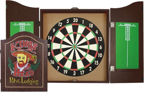 Equinox Dartbord Kabinet Set - Inclusief 6 dartpijlen - Paper Coil - Darts - Dartpijlen - Darts set - Veilig voor Kinderen van Equinox