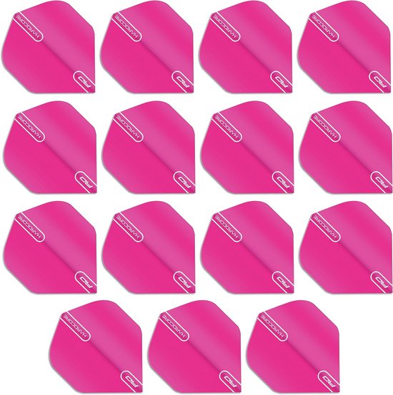 Extra Dikke Fluoro Pink Dart Flights - 15 Stuks - Standaard Vorm van Merkloos