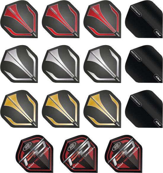 Extra Dikke Standaard Dart Flights - Assortiment van 5 Sets van Merkloos