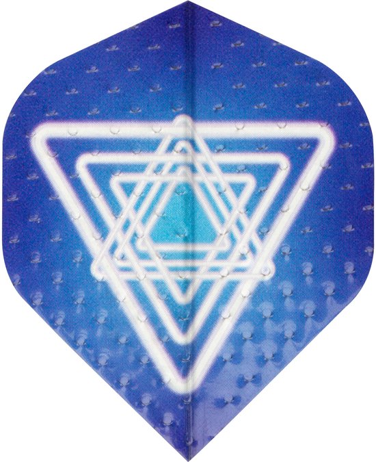 Faver Dart Flights - 3 stuks - PVC - Blauw/Wit met Print van Faver