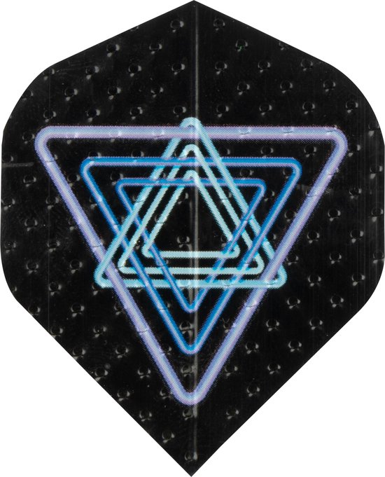 Faver Dart Flights - 3 stuks - PVC - Zwart/Wit met Print van Faver