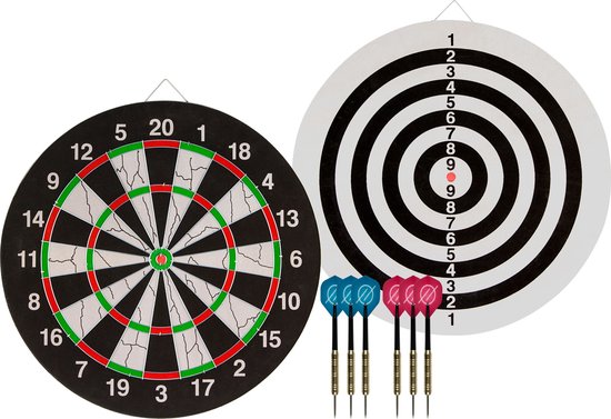 Faver Dartbord Set - Flock II - Incl. 6 dartpijlen - diameter 45 cm van Faver