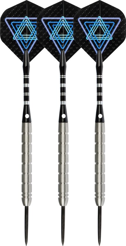 Faver Dartpijlen 85% Tungsten - 3 stuks - Zwart – 26 gram - 6 Flights van Merkloos