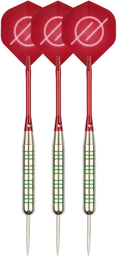 Faver Dartpijlen - Nickel/Silver - Metalic - Rood - 20 gram van Faver