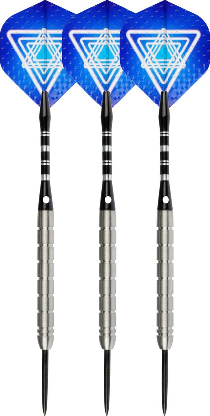 Faver Dartpijlenset 85% Tungsten - Complete Set - Blauw – 26 gram - 6 Flights van Merkloos