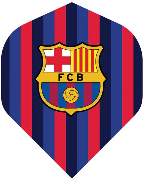 FC BARCELONA F1 VOETBAL FLIGHTS - 1 SET (3 FLIGHTS) - DART - FOOTBALL van Merkloos