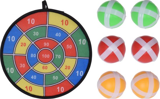 Free And Easy Dartspel Junior Textiel/klitteband 7-delig