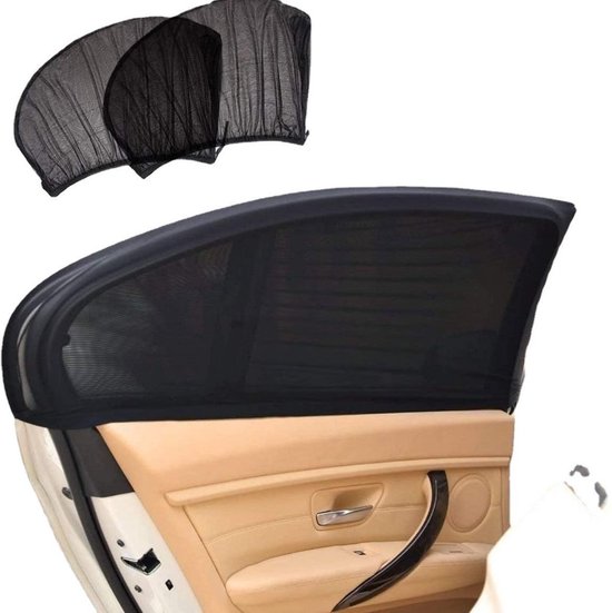 Gerimport luxe auto zonneschermen set - zwart - universeel van Gerimport