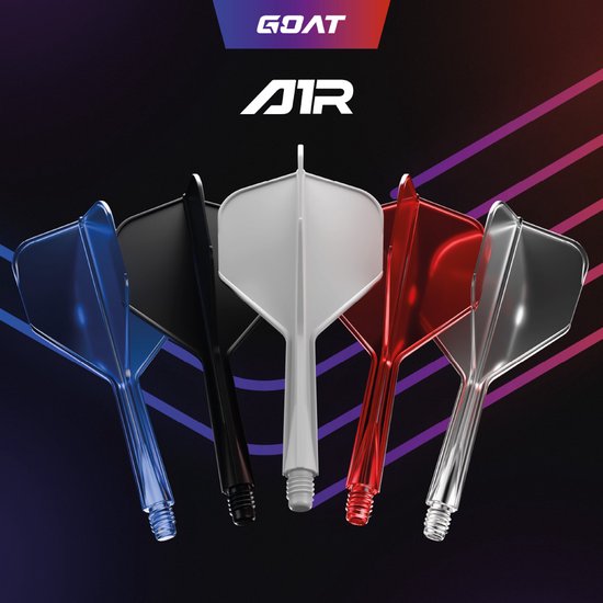 GOAT Air Blue Clear NO6 - Dart Flights Medium van GOAT