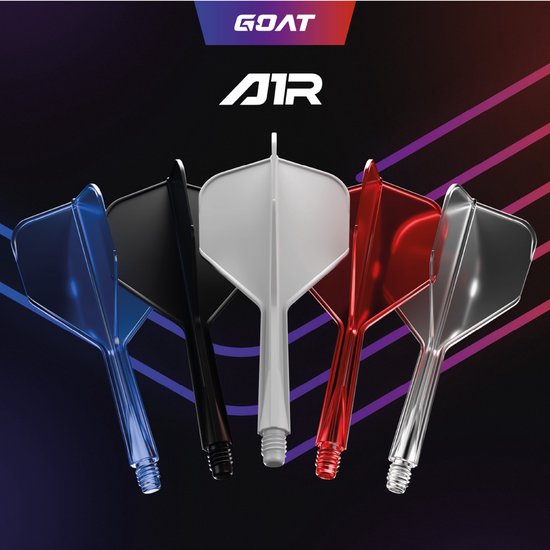 GOAT Air Red Clear NO6 - Dart Flights Medium van GOAT