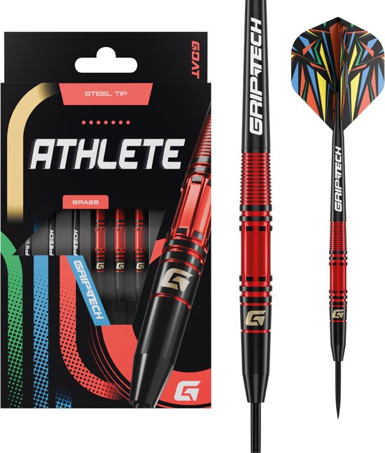 GOAT - Athlete Rode Messing Steeldarts 11 Gram, Incl. 3 Barrels, 3 Flights & 3 Shafts van GOAT