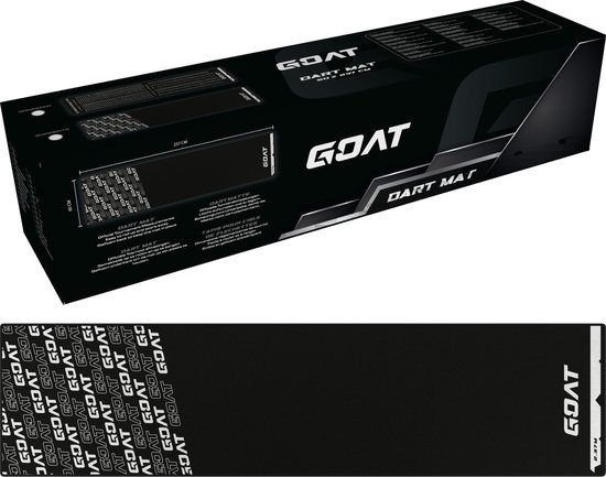 GOAT-Carpet Dartmat- 241cm x 60cm-Goat Black / White van GOAT