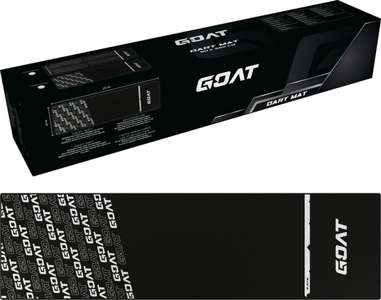GOAT-Carpet Dartmat-285cm x 80cm-Goat Black / White van GOAT