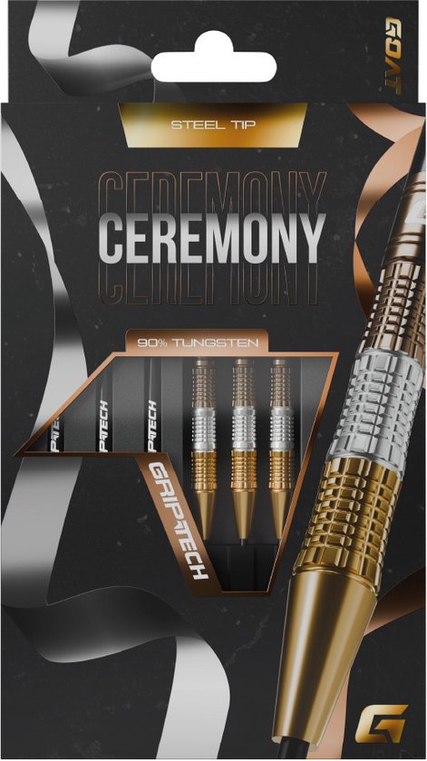 GOAT - Ceremony 90% Steeldarts 22 Gram, Incl. 3 Barrels, 3 Flights & 3 Shafts van Mission Darts