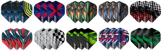 GOAT Dart Flights - Multipack - 10 Sets - 30 Stuks - Extra Stevig - Darts Flights
