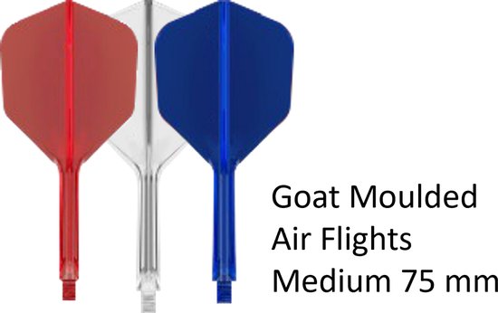 Goat Dartflight AIR NL Rood Clear Blauw NO6 Medium van GOAT