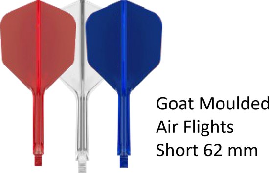 Goat Dartflight AIR NL Rood Clear Blauw NO6 Short van Merkloos