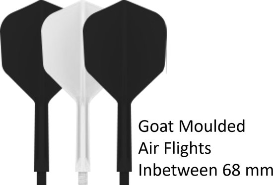 Goat Dartflight AIR Zwart Wit Zwart NO6 Inbetween van Merkloos