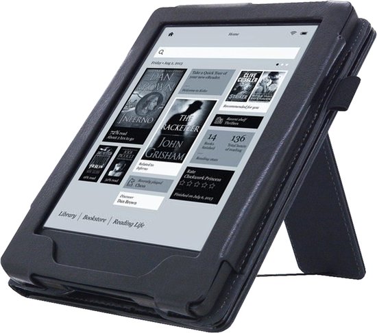 Goodline® - Hoesje geschikt voor de Kobo Aura HD (6,8") N204B - 2in1 Stand Cover / Hoesje / Sleepcover - Zwart van Goodline