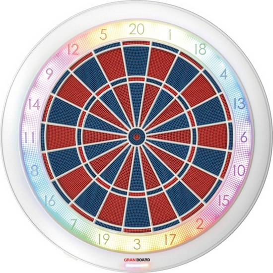 Granboard Elektronisch Dartbord 132 Led 33,5 Cm Rood/blauw van Merkloos