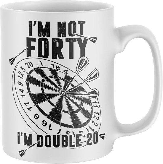 Grappige Dart Mok 40e Verjaardagscadeau voor Dartspeler