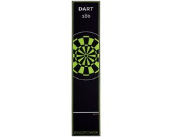 Groene dartmat voor stalen darts, dartbordaccessoires, target oche darts, werplijnbeschermer, rubberen vloerbedekking, dartbord, 290 x 60 cm, Kingpower