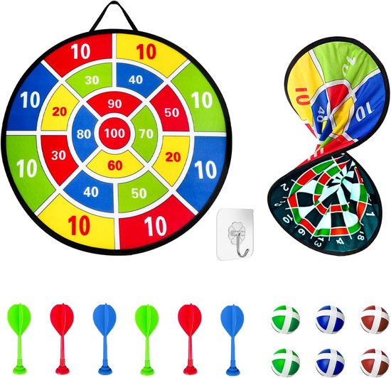 Groot Opvouwbaar Dartbord voor Kinderen - Veilig Spel voor Binnen en Buiten