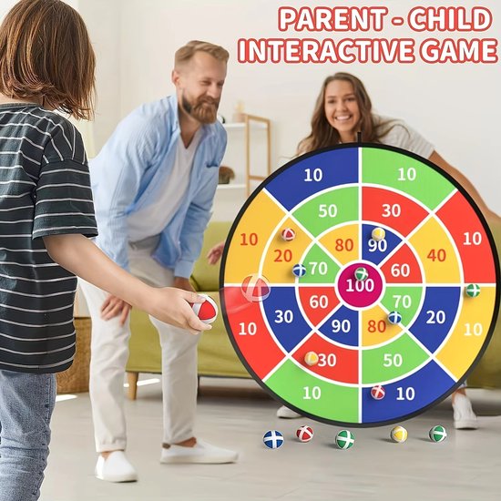Grote Sticky Ball Dart Target Plaat - Interactief Sport Speelgoed - Educatief Rekenspel voor Binnen en Buiten - 36cm van Merkloos