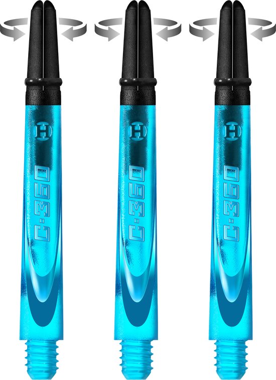 Harrows Carbon 360 Shafts Aqua Blue - Dart Shafts Medium van Harrows
