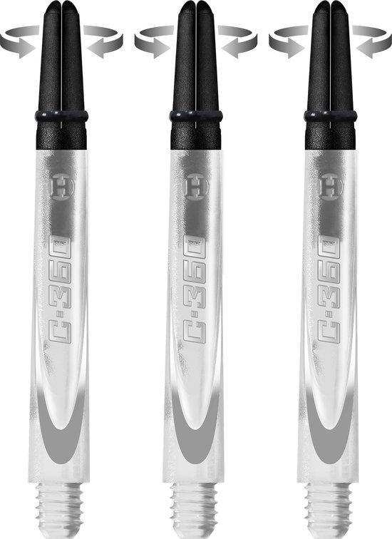Harrows Carbon 360 Shafts Clear - Dart Shafts Short van Harrows