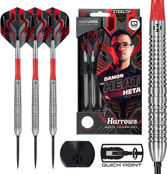 Harrows Damon Heta Natural Quick Point 90% - Dartpijlen van Merkloos