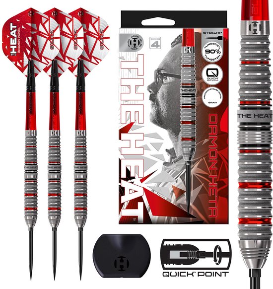 Harrows Damon Heta V4 Quick Point 90% - Dartpijlen 24 Gram van Harrows