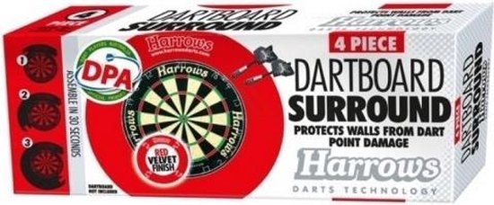 Harrows Darts Dartbord Surround 4-delig Rood