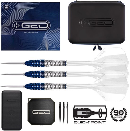 Harrows Geo Bomb Quick Point 90% - Dartpijlen 23 Gram van Merkloos