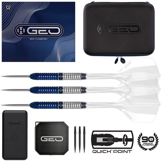 Harrows Geo Parallel Quick Point 90% - Dartpijlen 25 Gram van Harrows