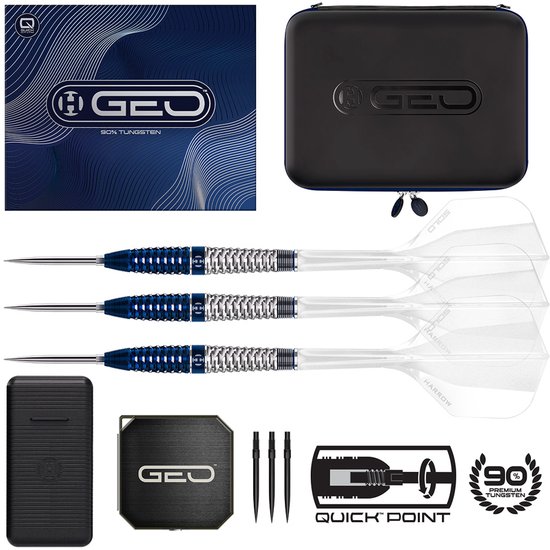Harrows Geo Torpedo Quick Point 90% - Dartpijlen 24 Gram van Harrows