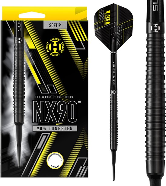 Harrows NX90 Black 90% - Soft Tip Darts van Harrows