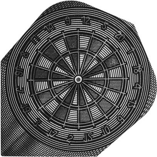 Harrows Quadro Dartboard Black - Dart Flights van Merkloos