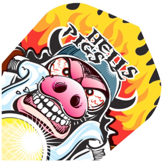 Harrows Quadro Pigs - Dart Flights van Harrows