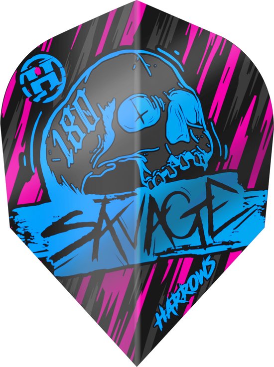 Harrows Savage Aqua Pink NO6 - Dart Flights van Harrows