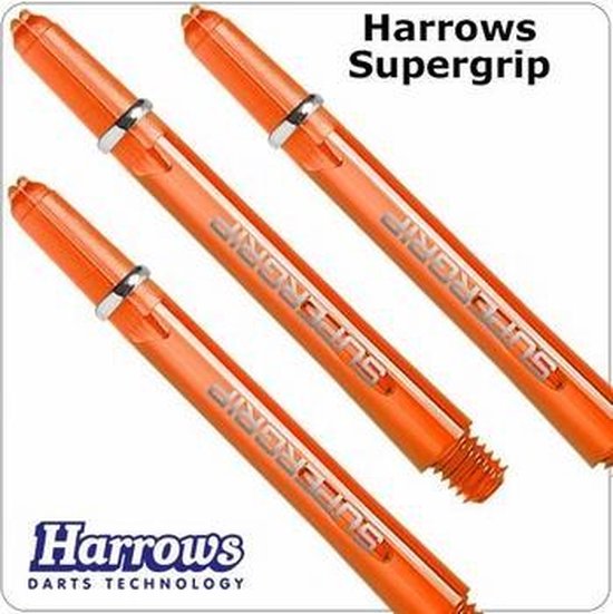 Harrows shafts Supergrip Medium Orange  Set Ã  3 stuks van Harrows