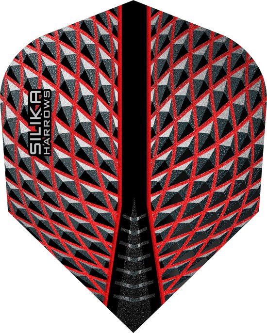Harrows Silika Round NO6 Red Tough Crystalline Coated - Dart Flights