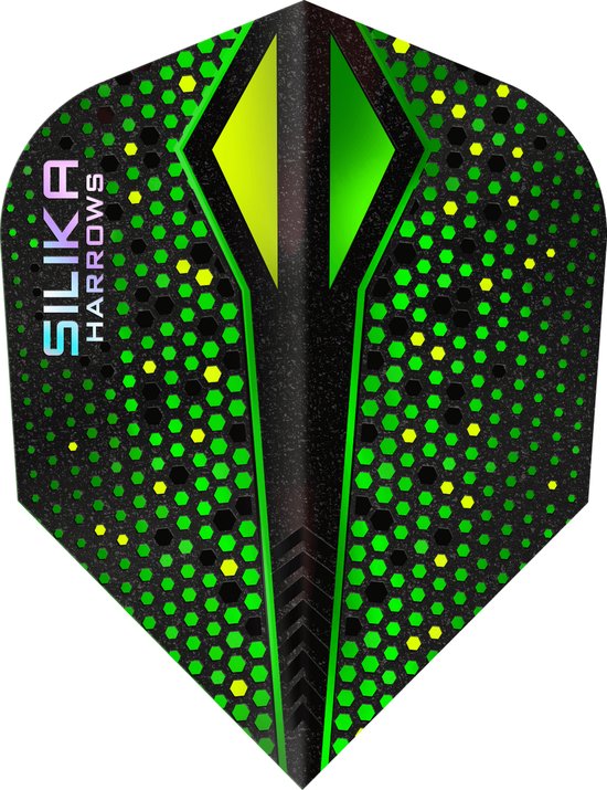 Harrows Silika X Color Shift Green NO6 Tough Crystalline Coated - Dart Flights van Merkloos