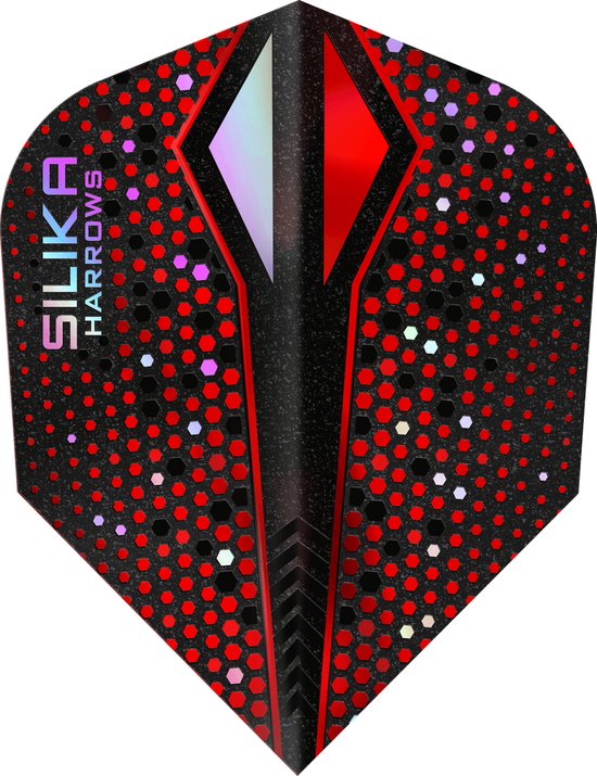 Harrows Silika X Color Shift Red NO6 Tough Crystalline Coated - Dart Flights van Merkloos